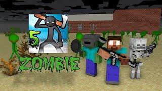 ZOMBIE ANGER OF STICK WAR CHALLENGE - MINECRAFT