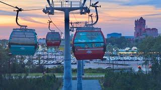 Disney Skyliner 2024 4K Evening Ride to Disneys Hollywood Studios from Pop CenturyArt of Animation