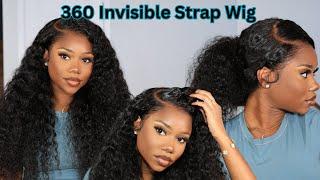 Glueless Invisi Straps 360 Lace Frontal Curly Wig Installation Tutorial  Ashimary  Chev B.
