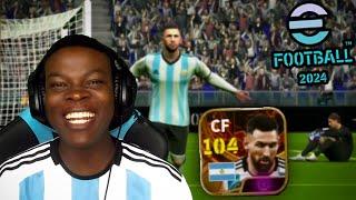 KING OF eFOOTBALL THE BIG TIME 104 CF MESSI REVIEW