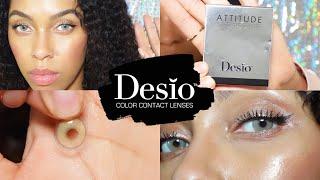 Desio Colored Contacts  Attitude Collection- Wild Green & Tender Hazel  Millzladiva Review