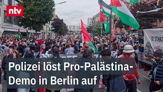 Aufgeheizte Stimmung Polizei löst Pro-Palästina-Demo in Berlin auf  ntv