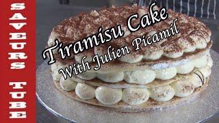 How to make a Tiramisu Cake Italian Cake with The French Baker T.V. Chef Julien from Saveurs