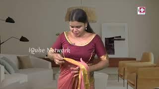 Model Mona Expression Video  How to Wear Brown Saree Without Bra  Saree Draping Fashion   IQube