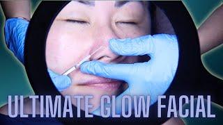 ASMR ULTIMATE GLOW FACIAL  DERMAPLANE OXYGEN INFUSION + LASER SKIN REJUVENATION USING THE CANDELA