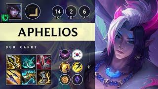 Aphelios ADC vs KaiSa Triple Kill Legendary - KR Master Patch 14.18