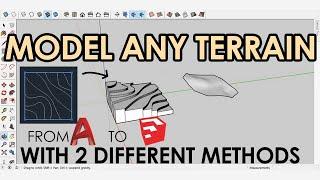 SKETCHUP&AUTOCAD MODELING ANY TERRAIN WITH 2 METHODS  Easy Tutorial