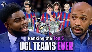 Thierry Henry Jamie Carragher & Micah Richards Rank the Top-5 UCL Teams Ever  CBS Sports Golazo