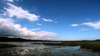 Time Lapse of Clouds and the Tide Rolling In.