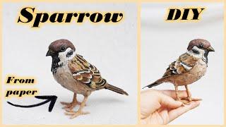 How to make paper SPARROW   Toilet paper rolls crafts DIY