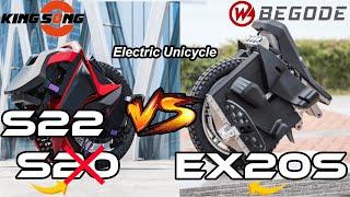 KINGSONG S20 S22 vs BEGODE EX20S  EX2S - Which one is the BEST Electric Unicycle wheel ?