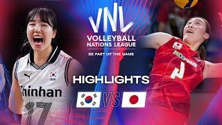  KOR vs.  JPN - Highlights  Week 3  Womens VNL 2024