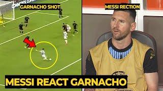 Messi reaction on Garnacho after miss BIG CHANCES against Peru today  Man Utd News