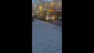 Bronx New York to Manhattan New York - Clean Air Hybrid Electric Bus - Subway Shuttle Bus Route