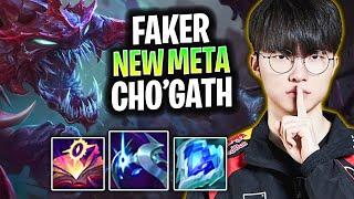 FAKER IS A GOD WITH NEW META CHOGATH  T1 Faker Plays ChoGath Mid vs Azir  Season 2024