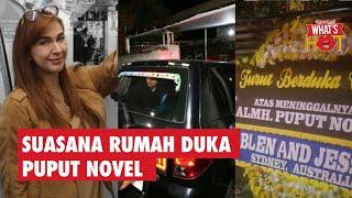 Suasana Rumah Duka Puput Novel Sudah Ramai Didatangi Pelayat dan Karangan Bunga