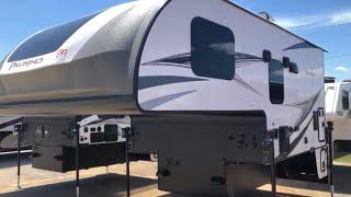 ROOMY INTERIOR 2021 Forest River Palomino Backpack Truck Camper HS-2902 #shermanrv #jandareview