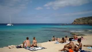 Beach view at Cala Comte Ibiza Spain - La playa más bonita de Eivissa