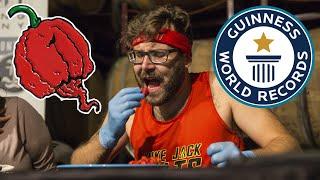 50 Carolina Reaper Chilli Peppers Guinness World Records  Fastest Time