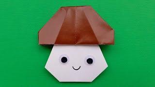 Boletus Origami MUSHROOM from Paper How to make mushroom from paper Autumn crafts Easy Paper Mushroo