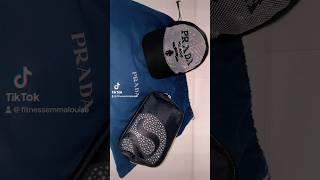 perfect match Prada Studded re-nylon cap and lululemon studded  Belt Bag #prada #lululemon