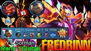 Top Global Fredrinn VS Top Global Bane - Top 1 Global Fredrinn by YT Sorman. - Mobile Legends