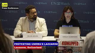 “UNRWA Kidnapped My Son” Ayelet Samerano Press Conference After Confronting Philippe Lazzarini