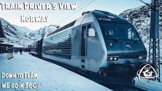 TRAIN DRIVERS VIEW 360° Down to Flåm we go