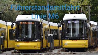 Berliner Führerstandsmitfahrt Linie M6 S Hackescher Markt- Hellersdorf Riesaerstr. Flexity