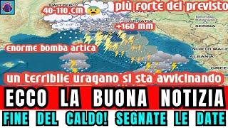 LA BUONA NOTIZIA DELLA FINE DEL CALDO SEVERE TEMPESTE E GRANDINE ECCO QUANDO E DOVE