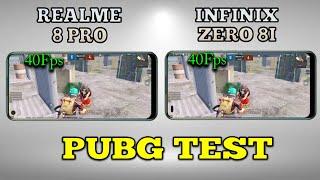 Realme 8 Pro Vs Infinix Zero 8i Pubg Test  Infinix Zero 8i Vs Realme 8 Pro Pubg Comparison