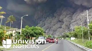 La gigantesca columna de cenizas que cubrió los cielos en Guatemala tras la erupción del volcán de F