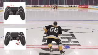 КАК СДЕЛАТЬ ФИНТ КЛЮШКА - КОНЕК - КЛЮШКА БРОСОК ИЗ-ПОД НОГ В NHL 22?