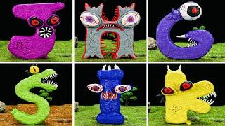  Making ALPHABET LORE MONSTER G to S Sculptures with Clay #3  Alphabet Lore clay