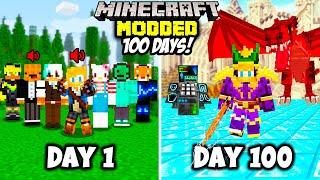 I Spent 100 Days on a MODDED MINECRAFT SERVER with FRIENDS This is What Happened...