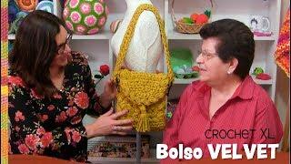Crochet woven VELVET bag  Tejiendo Peru