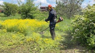 Покос 18 соток травы в СНТ Борисово