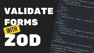 How to validate your React.js form values using Zod