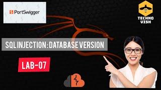 SQL injection attack querying the database type and version on Oracle  SQL INJECTION Portswigger