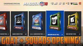 Opening Squad Packs & Choosing My GOAT  Madden 18 Ultimate Team