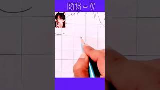 BTS V Drawing Tutorial  BTS Drawing Tutorial  BTS  BTS Kim Taehyung Drawing