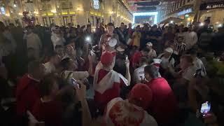 Poland Fans sing at Doha city before vs Argentina  Qatar World Cup 2022