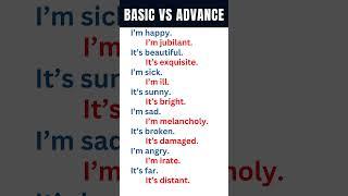 Basic Vs Advance English - 9 #howtofluentinenglisheasily #englishspeaking #englishspeakingpractice
