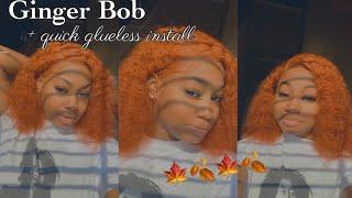 Ginger Orange Curly Bob Quick Glueless Install afsisterwigs
