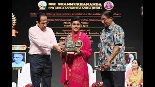 Shanmukha Sangeetha Shiromani Award presented to Rahul Vellal