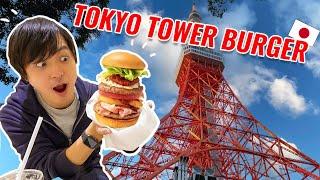 MOS Burgers Tokyo Tower Burger and Beautiful Night View from Tokyo Tower Stairs Ep. 318