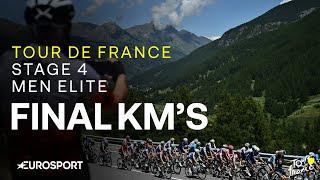 BATTLE IN THE ALPS   Tour de France Stage 4 Final Kilometres  Eurosport Cycling