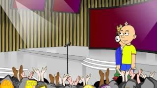 Caillou Rickrolls the talent showgrounded