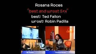 ROSANA ROCES - BEST and WORST SEX EXPERIENCES #robinpadilla #tedfailon