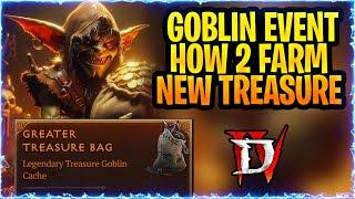 Diablo 4 NEW GOBLIN EVENT Today  BEST way to Farm Goblin Treasure Bags  Season 5 D4 UPDATE